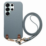 Custodia per telefono in PU con retro in pelle, fibbia in metallo e tracolla, texture litchi, con fibbia in metallo e texture a litchi., For Galaxy S25 5G, For Galaxy S25+ 5G, For Galaxy S25 Ultra 5G