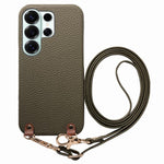 Custodia per telefono in PU con retro in pelle, fibbia in metallo e tracolla, texture litchi, con fibbia in metallo e texture a litchi., For Galaxy S25 5G, For Galaxy S25+ 5G, For Galaxy S25 Ultra 5G