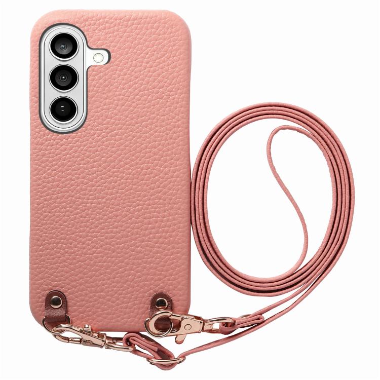 Custodia per telefono in PU con retro in pelle, fibbia in metallo e tracolla, texture litchi, con fibbia in metallo e texture a litchi., For Galaxy S26+ 5G, For Galaxy S26 Ultra 5G, For Galaxy S26 5G
