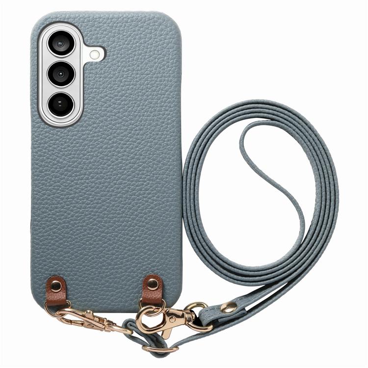 Custodia per telefono in PU con retro in pelle, fibbia in metallo e tracolla, texture litchi, con fibbia in metallo e texture a litchi., For Galaxy S26+ 5G, For Galaxy S26 Ultra 5G, For Galaxy S26 5G