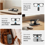 BOBOVR CG2 per occhiali Meta Ray-Ban Wayfarer con Smart AI e stazione di ricarica 3 in 1.