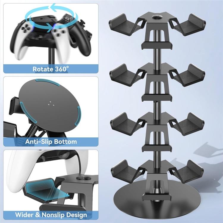 Supporto per controller di gioco girevole a 360 gradi a 4 livelli per Xbox / PS5 / Nintendo Switch