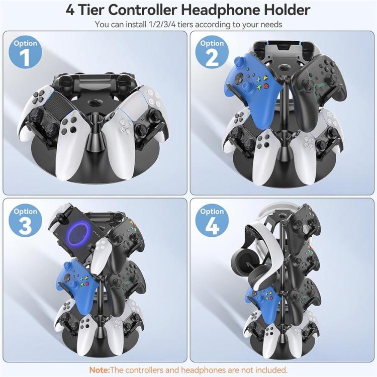 Supporto per controller di gioco girevole a 360 gradi a 4 livelli per Xbox / PS5 / Nintendo Switch