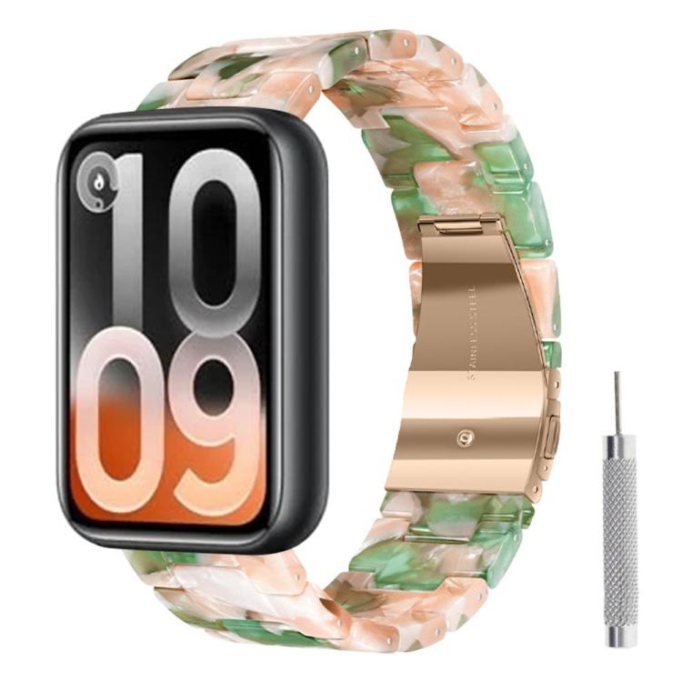 Cinturino per orologio in resina con chiusura a farfalla e tre perline, completo di strumento per la rimozione., For Xiaomi Band 10 Pro / Redmi Watch 6 / 5