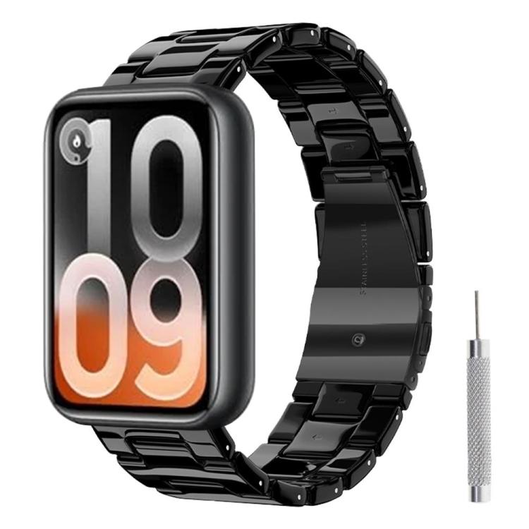 Cinturino per orologio in resina con chiusura a farfalla e tre perline, completo di strumento per la rimozione., For Xiaomi Band 10 Pro / Redmi Watch 6 / 5