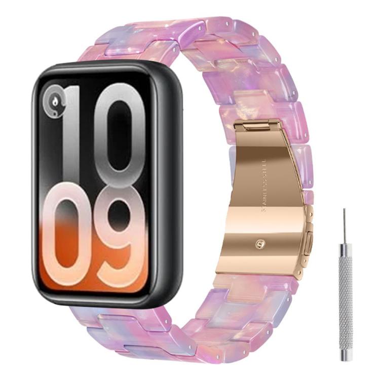 Cinturino per orologio in resina con chiusura a farfalla e tre perline, completo di strumento per la rimozione., For Xiaomi Band 10 Pro / Redmi Watch 6 / 5