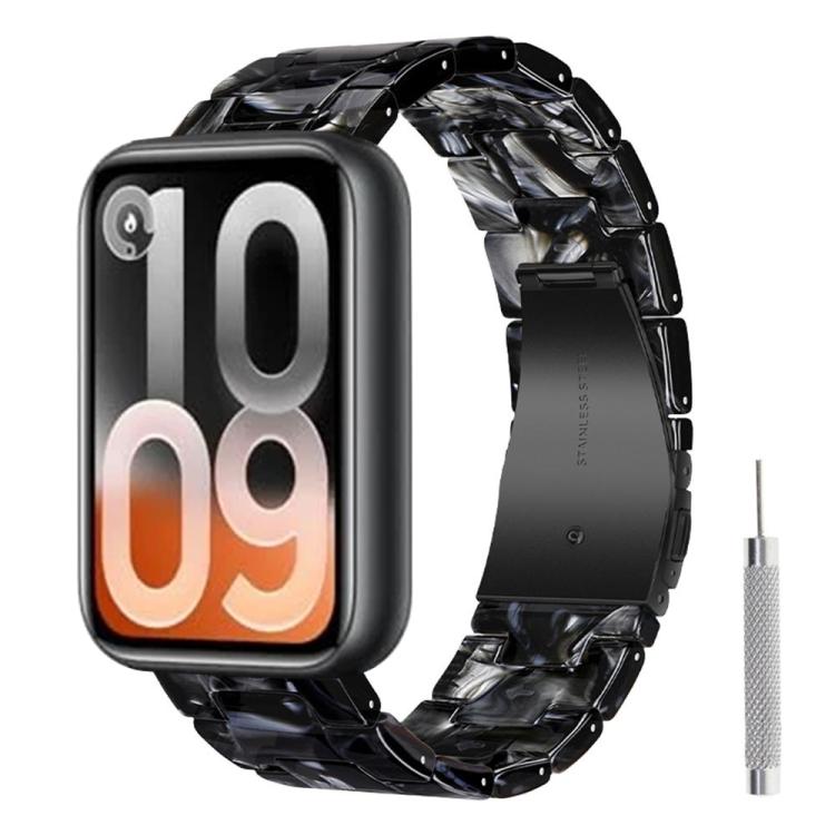 Cinturino per orologio in resina con chiusura a farfalla e tre perline, completo di strumento per la rimozione., For Xiaomi Band 10 Pro / Redmi Watch 6 / 5