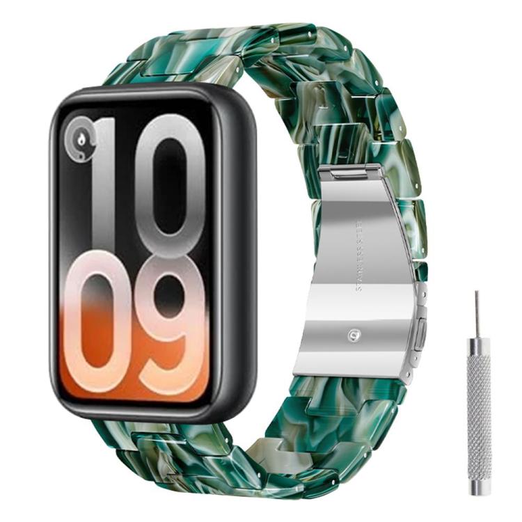 Cinturino per orologio in resina con chiusura a farfalla e tre perline, completo di strumento per la rimozione., For Xiaomi Band 10 Pro / Redmi Watch 6 / 5