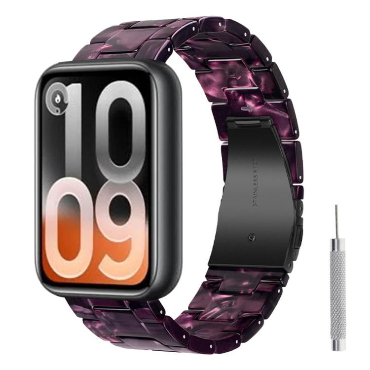 Cinturino per orologio in resina con chiusura a farfalla e tre perline, completo di strumento per la rimozione., For Xiaomi Band 10 Pro / Redmi Watch 6 / 5