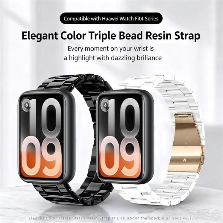 Cinturino per orologio in resina con chiusura a farfalla e tre perline, completo di strumento per la rimozione., For Xiaomi Band 10 Pro / Redmi Watch 6 / 5