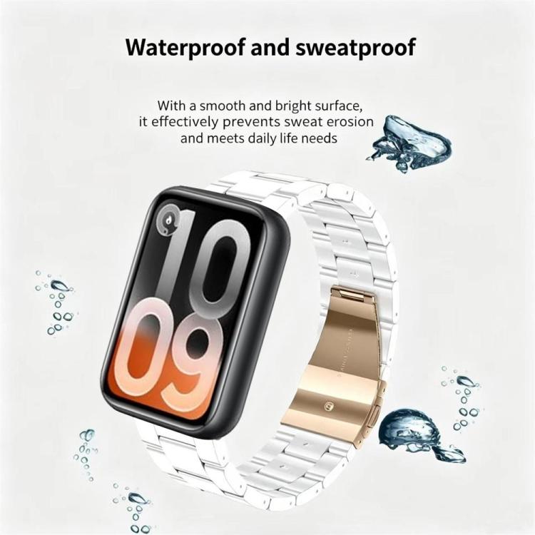 Cinturino per orologio in resina con chiusura a farfalla e tre perline, completo di strumento per la rimozione., For Xiaomi Band 10 Pro / Redmi Watch 6 / 5