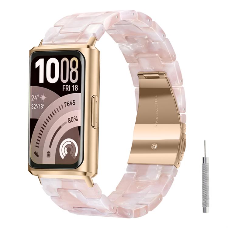 Cinturino per orologio in resina con chiusura a farfalla e tre perline, completo di strumento per la rimozione., For Huawei Band 11 / Band 11 Pro