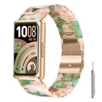 Cinturino per orologio in resina con chiusura a farfalla e tre perline, completo di strumento per la rimozione., For Huawei Band 11 / Band 11 Pro