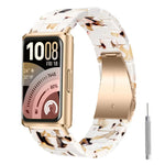 Cinturino per orologio in resina con chiusura a farfalla e tre perline, completo di strumento per la rimozione., For Huawei Band 11 / Band 11 Pro