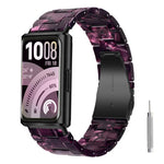 Cinturino per orologio in resina con chiusura a farfalla e tre perline, completo di strumento per la rimozione., For Huawei Band 11 / Band 11 Pro