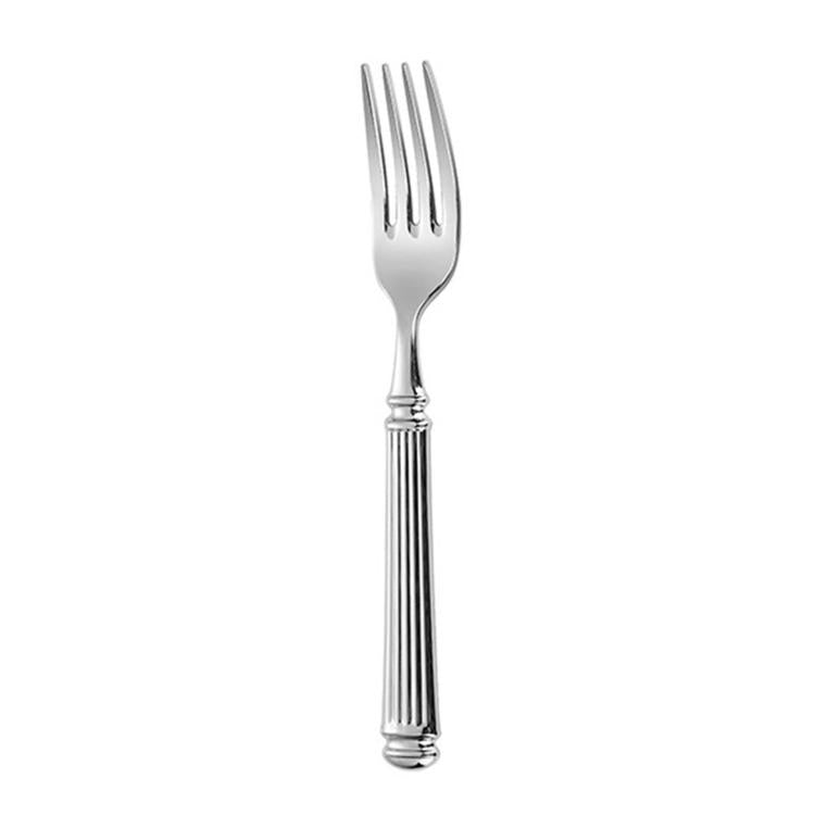 Servizio da tavola in acciaio inox con colonne romane lucidate a specchio, Dinner Knife, Dinner Fork, Dinner Spoon, Dessert Fork, Dessert Spoon