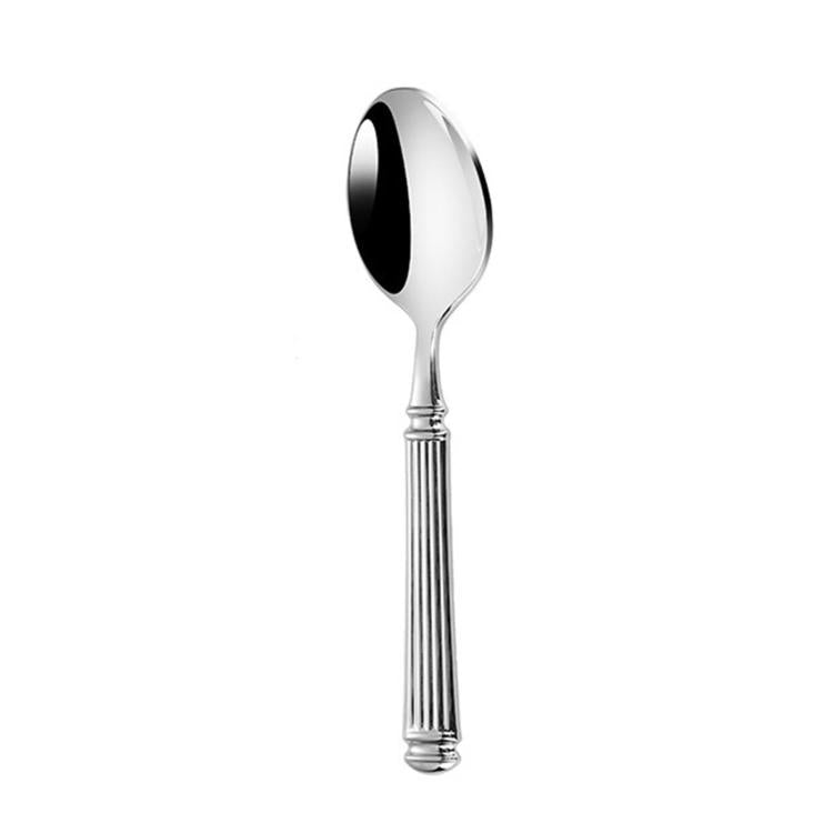 Servizio da tavola in acciaio inox con colonne romane lucidate a specchio, Dinner Knife, Dinner Fork, Dinner Spoon, Dessert Fork, Dessert Spoon