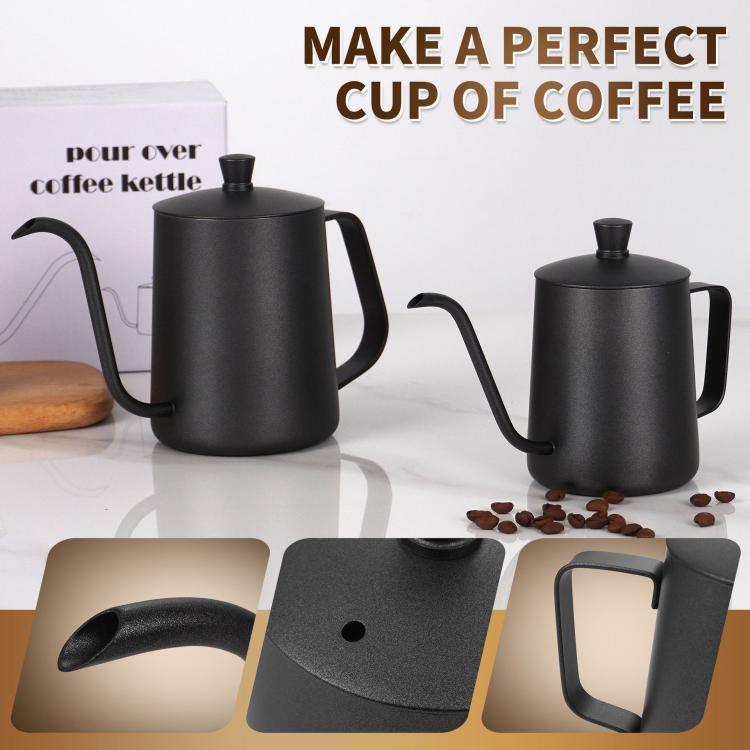 Caffettiera a collo di cigno in acciaio inox 350ml 600ml