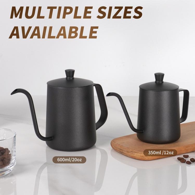 Caffettiera a collo di cigno in acciaio inox 350ml 600ml