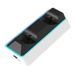 Stazione di ricarica rapida con 9 modalità di illuminazione RGB per PS5 / PS5 Slim / PS5 Pro / PS5 Edge