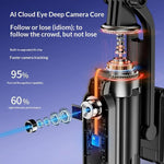 Treppiede con gimbal intelligente e tracciamento volto AI