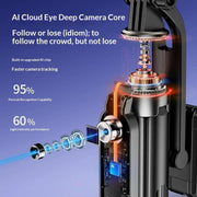 Q575TK Treppiede con gimbal intelligente, pop-up automatico, tracciamento del volto, controllo gestuale, selfie stick con intelligenza artificiale, Q575TK