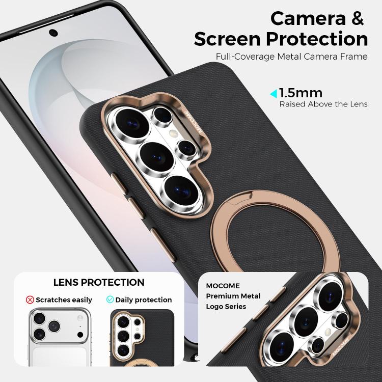 MOCOME Custodia per telefono con supporto girevole Kedun, magnetica e antiurto., For Galaxy S26 Ultra 5G, For Galaxy S26 5G, For Galaxy S25 5G, For Galaxy S25+ 5G