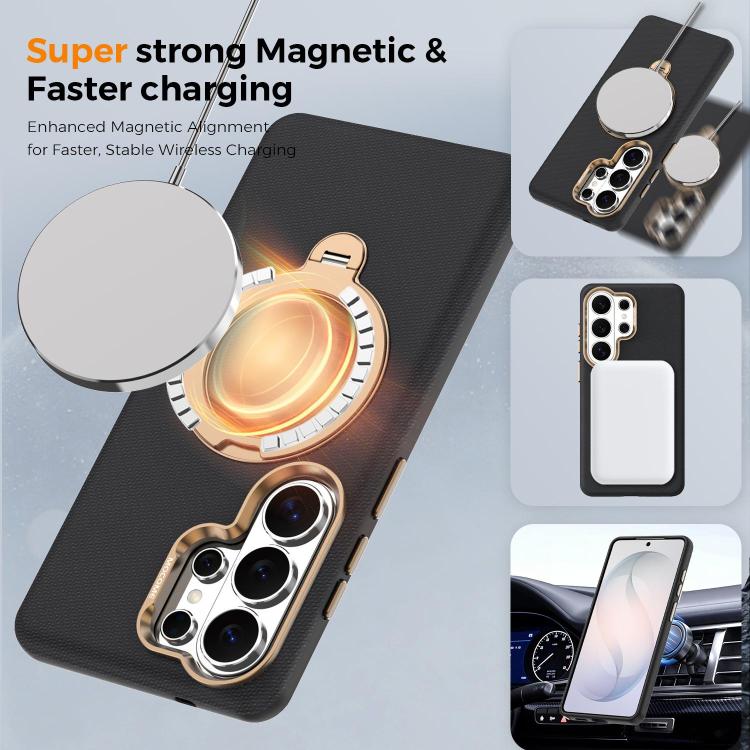 MOCOME Custodia per telefono con supporto girevole Kedun, magnetica e antiurto., For Galaxy S26 Ultra 5G, For Galaxy S26 5G, For Galaxy S25 5G, For Galaxy S25+ 5G