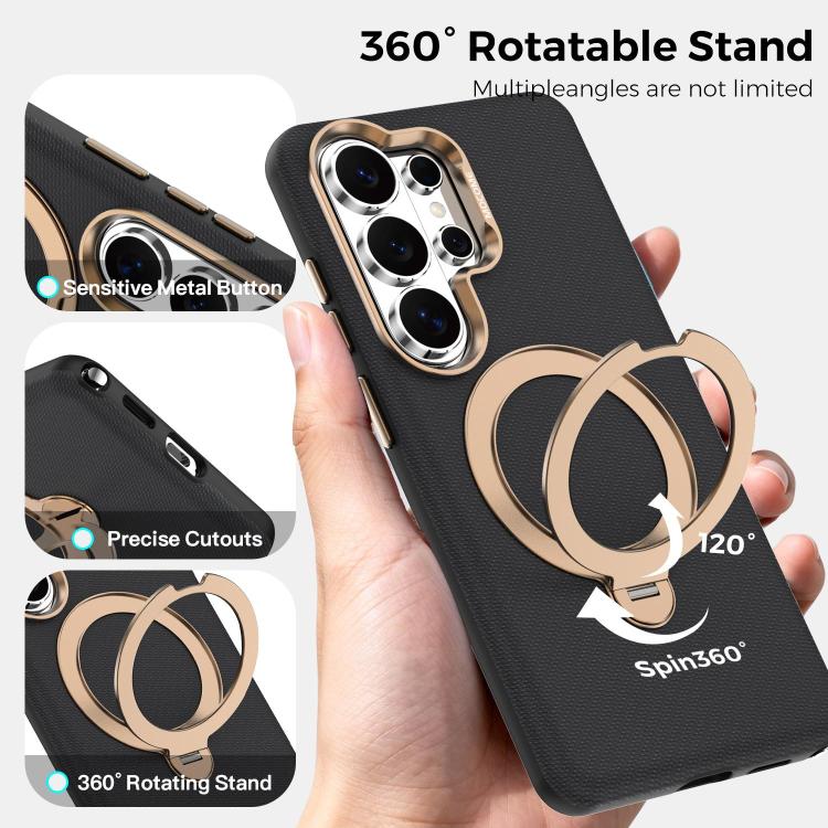 MOCOME Custodia per telefono con supporto girevole Kedun, magnetica e antiurto., For Galaxy S26 Ultra 5G, For Galaxy S26 5G, For Galaxy S25 5G, For Galaxy S25+ 5G