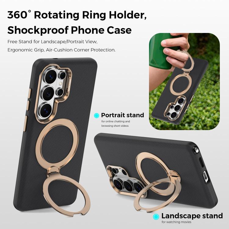 MOCOME Custodia per telefono con supporto girevole Kedun, magnetica e antiurto., For Galaxy S26 Ultra 5G, For Galaxy S26 5G, For Galaxy S25 5G, For Galaxy S25+ 5G