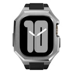 Cassa protettiva in acciaio inossidabile, cinturino integrato in gomma fluorurata., For Apple Watch Ultra 3 / 2 / 1 49mm