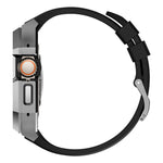 Cassa protettiva in acciaio inossidabile, cinturino integrato in gomma fluorurata., For Apple Watch Ultra 3 / 2 / 1 49mm