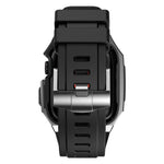 Cassa protettiva in acciaio inossidabile, cinturino integrato in gomma fluorurata., For Apple Watch Series SE / 6 / 5 / 4 44mm, For Apple Watch Series 11 / 10 46mm, For Apple Watch Series 9 / 8 / 7 45mm