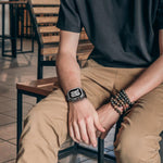 Cassa protettiva in acciaio inossidabile, cinturino integrato in gomma fluorurata., For Apple Watch Series SE / 6 / 5 / 4 44mm, For Apple Watch Series 11 / 10 46mm, For Apple Watch Series 9 / 8 / 7 45mm