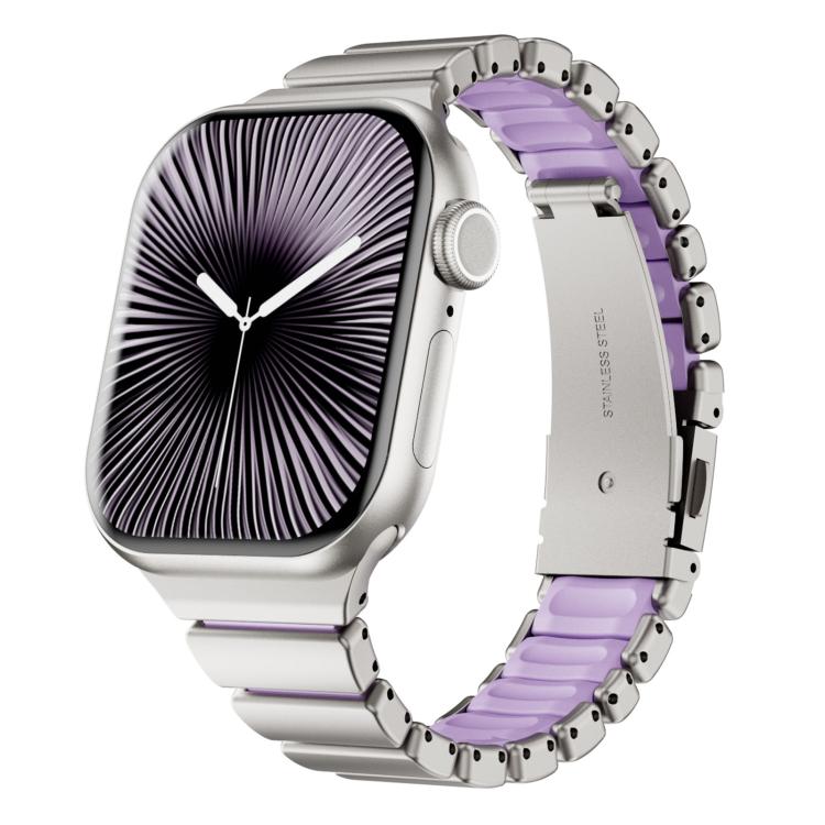 Cinturino per orologio magnetico in silicone con chiusura pieghevole in acciaio inossidabile e una sola perlina in vita., For Apple Watch 42mm / 41mm / 40mm / 38mm