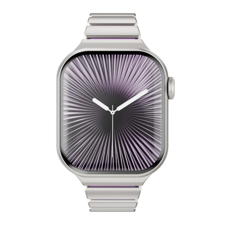 Cinturino per orologio magnetico in silicone con chiusura pieghevole in acciaio inossidabile e una sola perlina in vita., For Apple Watch 42mm / 41mm / 40mm / 38mm