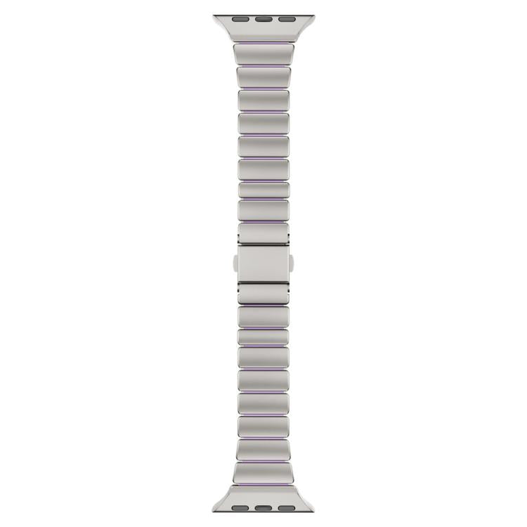 Cinturino per orologio magnetico in silicone con chiusura pieghevole in acciaio inossidabile e una sola perlina in vita., For Apple Watch 42mm / 41mm / 40mm / 38mm