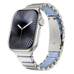 Cinturino per orologio magnetico in silicone con chiusura pieghevole in acciaio inossidabile e una sola perlina in vita., For Apple Watch 42mm / 41mm / 40mm / 38mm