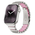 Cinturino per orologio magnetico in silicone con chiusura pieghevole in acciaio inossidabile e una sola perlina in vita., For Apple Watch 42mm / 41mm / 40mm / 38mm
