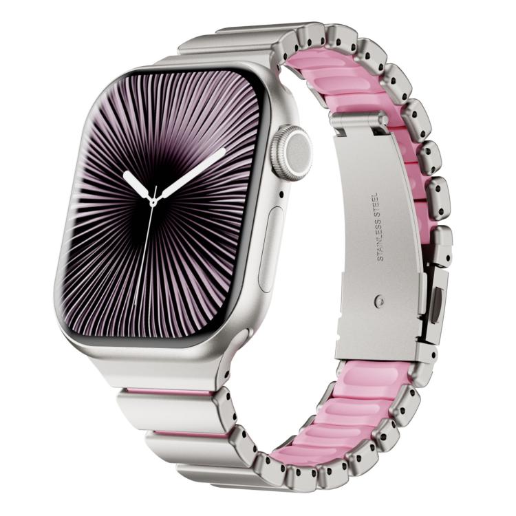 Cinturino per orologio magnetico in silicone con chiusura pieghevole in acciaio inossidabile e una sola perlina in vita., For Apple Watch 42mm / 41mm / 40mm / 38mm