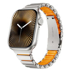 Cinturino per orologio magnetico in silicone con chiusura pieghevole in acciaio inossidabile e una sola perlina in vita., For Apple Watch 42mm / 41mm / 40mm / 38mm