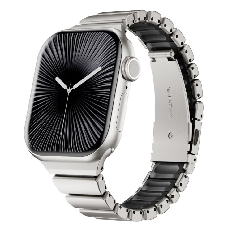 Cinturino per orologio magnetico in silicone con chiusura pieghevole in acciaio inossidabile e una sola perlina in vita., For Apple Watch 42mm / 41mm / 40mm / 38mm