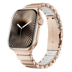 Cinturino per orologio magnetico in silicone con chiusura pieghevole in acciaio inossidabile e una sola perlina in vita., For Apple Watch 42mm / 41mm / 40mm / 38mm