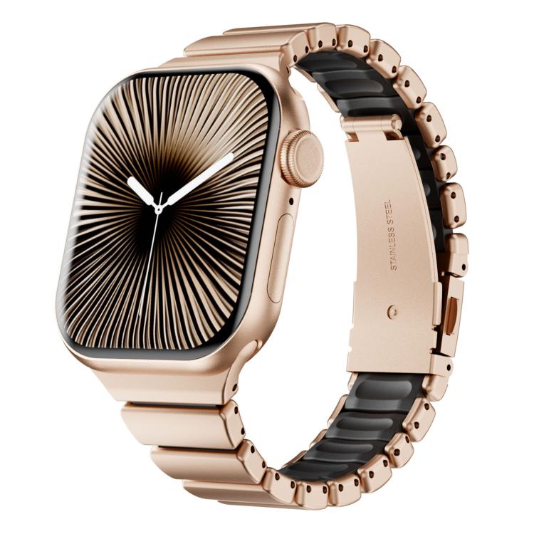 Cinturino per orologio magnetico in silicone con chiusura pieghevole in acciaio inossidabile e una sola perlina in vita., For Apple Watch 42mm / 41mm / 40mm / 38mm