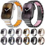 Cinturino per orologio magnetico in silicone con chiusura pieghevole in acciaio inossidabile e una sola perlina in vita., For Apple Watch 42mm / 41mm / 40mm / 38mm