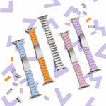 Cinturino per orologio magnetico in silicone con chiusura pieghevole in acciaio inossidabile e una sola perlina in vita., For Apple Watch 42mm / 41mm / 40mm / 38mm