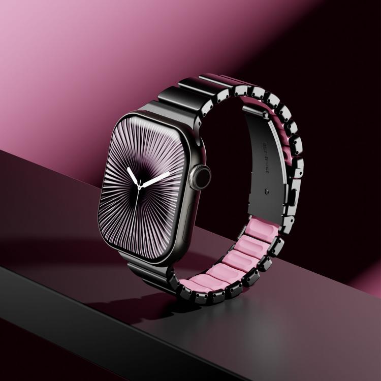 Cinturino per orologio magnetico in silicone con chiusura pieghevole in acciaio inossidabile e una sola perlina in vita., For Apple Watch 42mm / 41mm / 40mm / 38mm