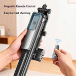 Supporto selfie stick con gimbal AI e luce RGB magnetica