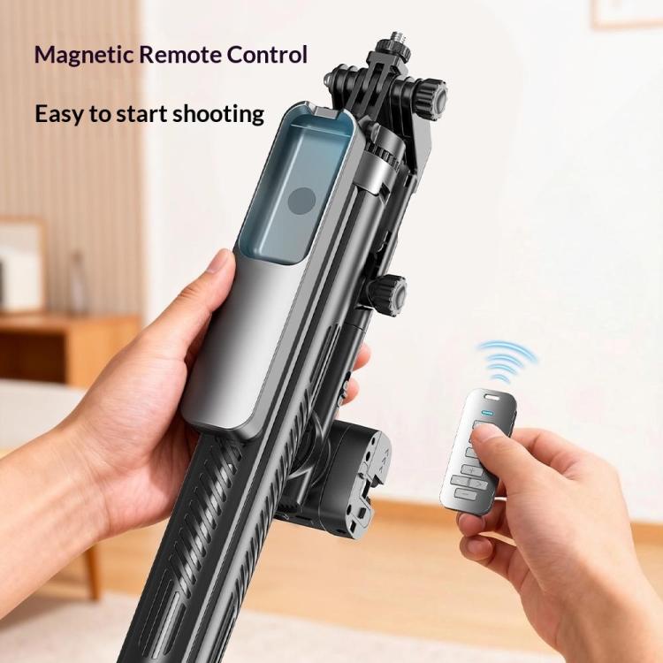 Supporto selfie stick con gimbal AI e luce RGB magnetica