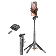 T35 Fotografia: Treppiede estensibile a scomparsa automatica, bastone per selfie Bluetooth con telecomando, T35